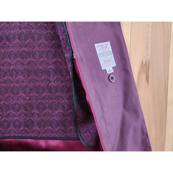 Vintage London Fog 8 Reg Plum 2-in-1 Zip Out Liner Trench Coat Wamsutta - Picture 5 of 12